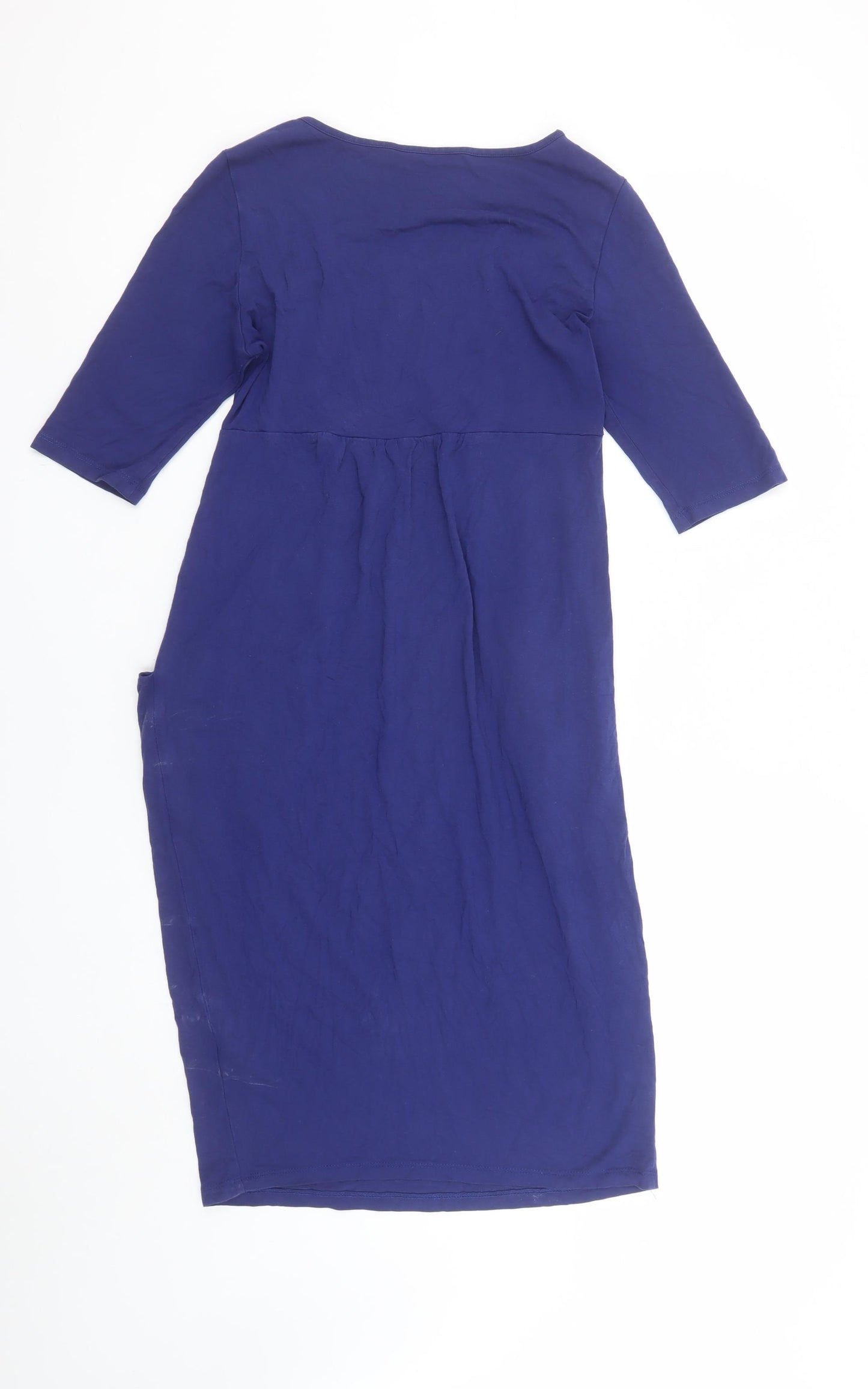 Marks and Spencer Women Blue Size 8 Shift Knee Length Dress