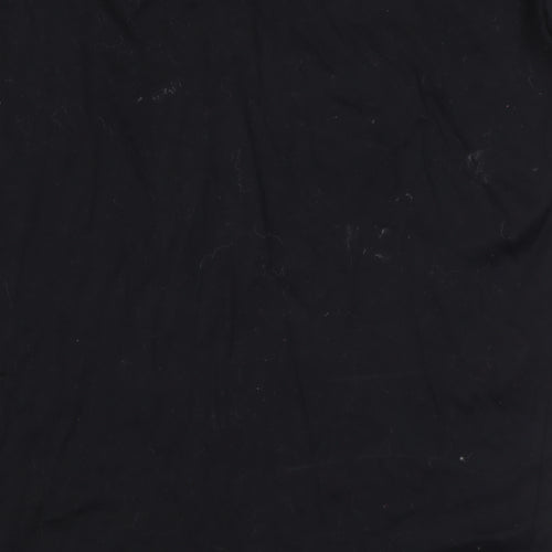 Authentic Casual Wear Men’s Black Grey Long Sleeve Polo Shirt L 100% Cotton