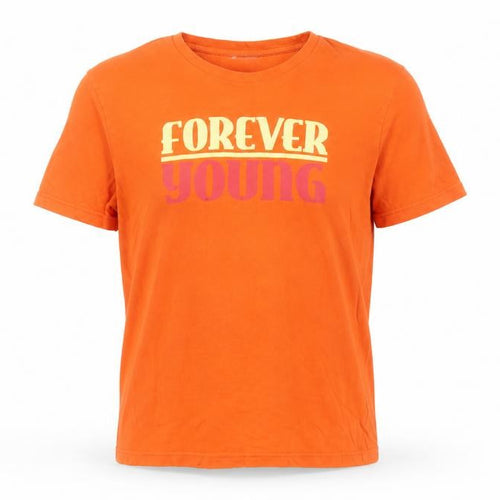 Giordano Men's Orange 'Forever Young' Cotton T-Shirt XL