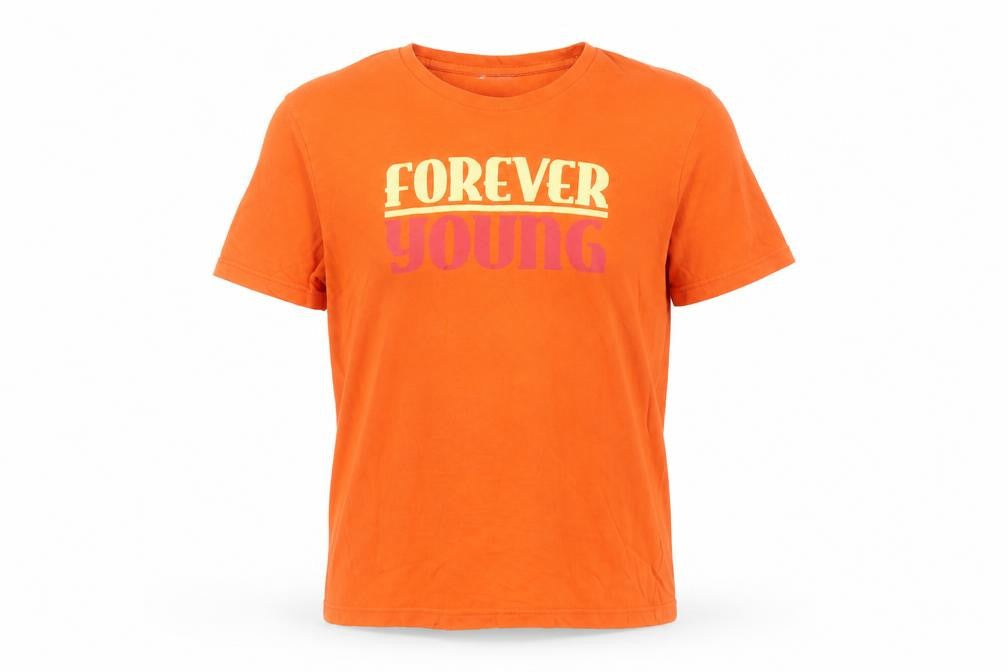 Giordano Men's Orange 'Forever Young' Cotton T-Shirt XL