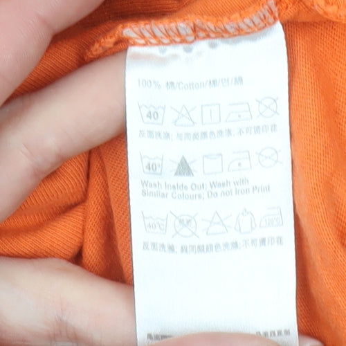 Giordano Men's Orange 'Forever Young' Cotton T-Shirt XL
