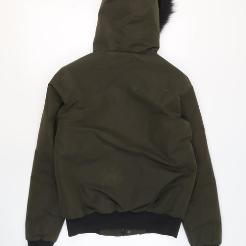 Bee Inspired Men's Green XS Hooded Bomber Jacket