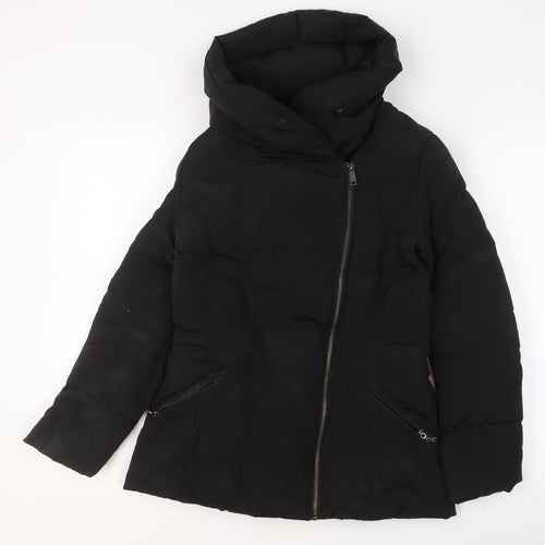 Betty Jackson Black Women's Size 10 Black Hooded Puffer Jacket