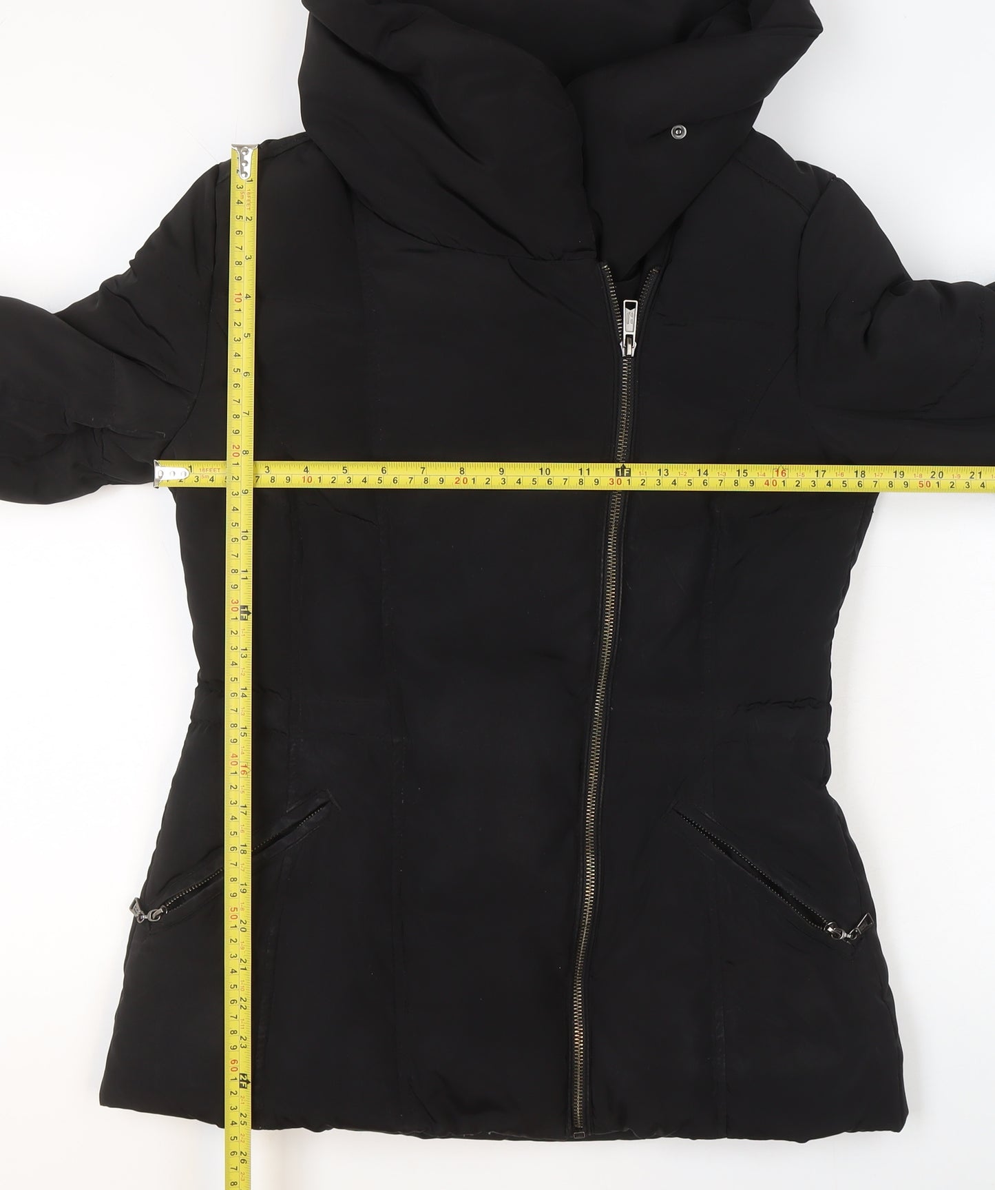 Betty Jackson Black Women's Size 10 Black Hooded Puffer Jacket
