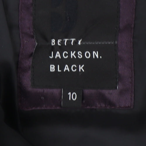 Betty Jackson Black Women's Size 10 Black Hooded Puffer Jacket