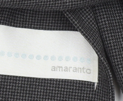 Amaranto Women's Grey Size 16 Ruffle Sleeve Suit Jacket