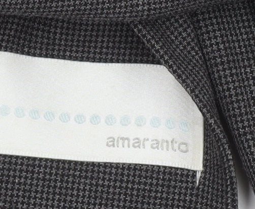 Amaranto Women's Grey Size 16 Ruffle Sleeve Suit Jacket
