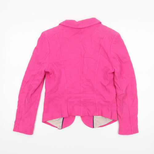 H&M Women’s Pink Single-Breasted Blazer Size 10 Cotton Lined
