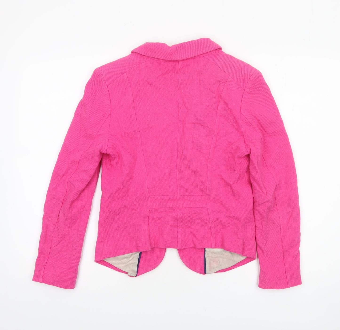 H&M Women’s Pink Single-Breasted Blazer Size 10 Cotton Lined