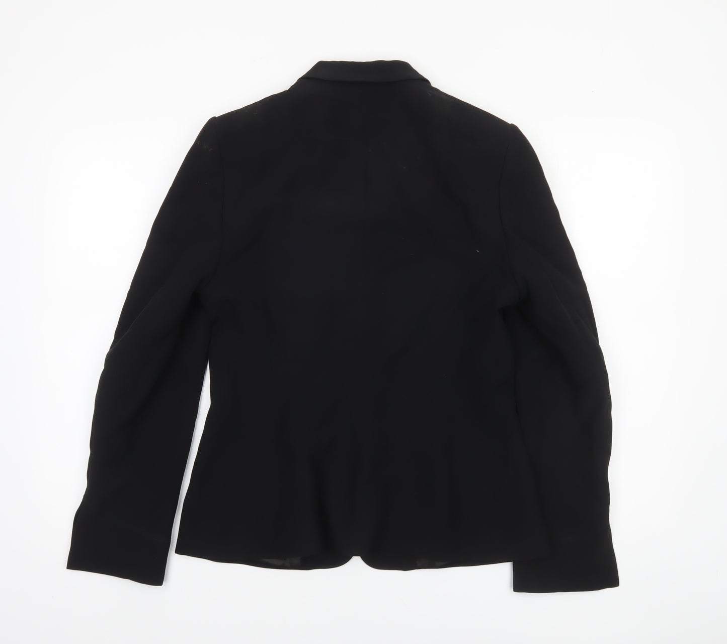 Jasper Conran Women's Black Wool Blend Single-Breasted Blazer Size 12