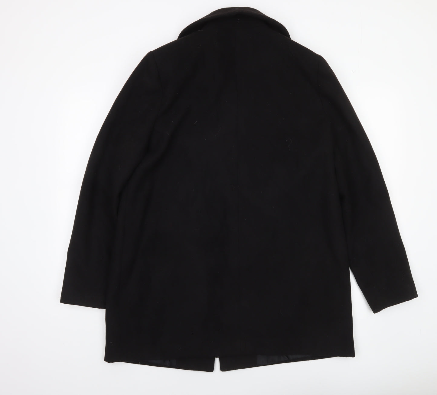 ASOS Women’s Black Mid Length Overcoat Size 14 Regular Fit