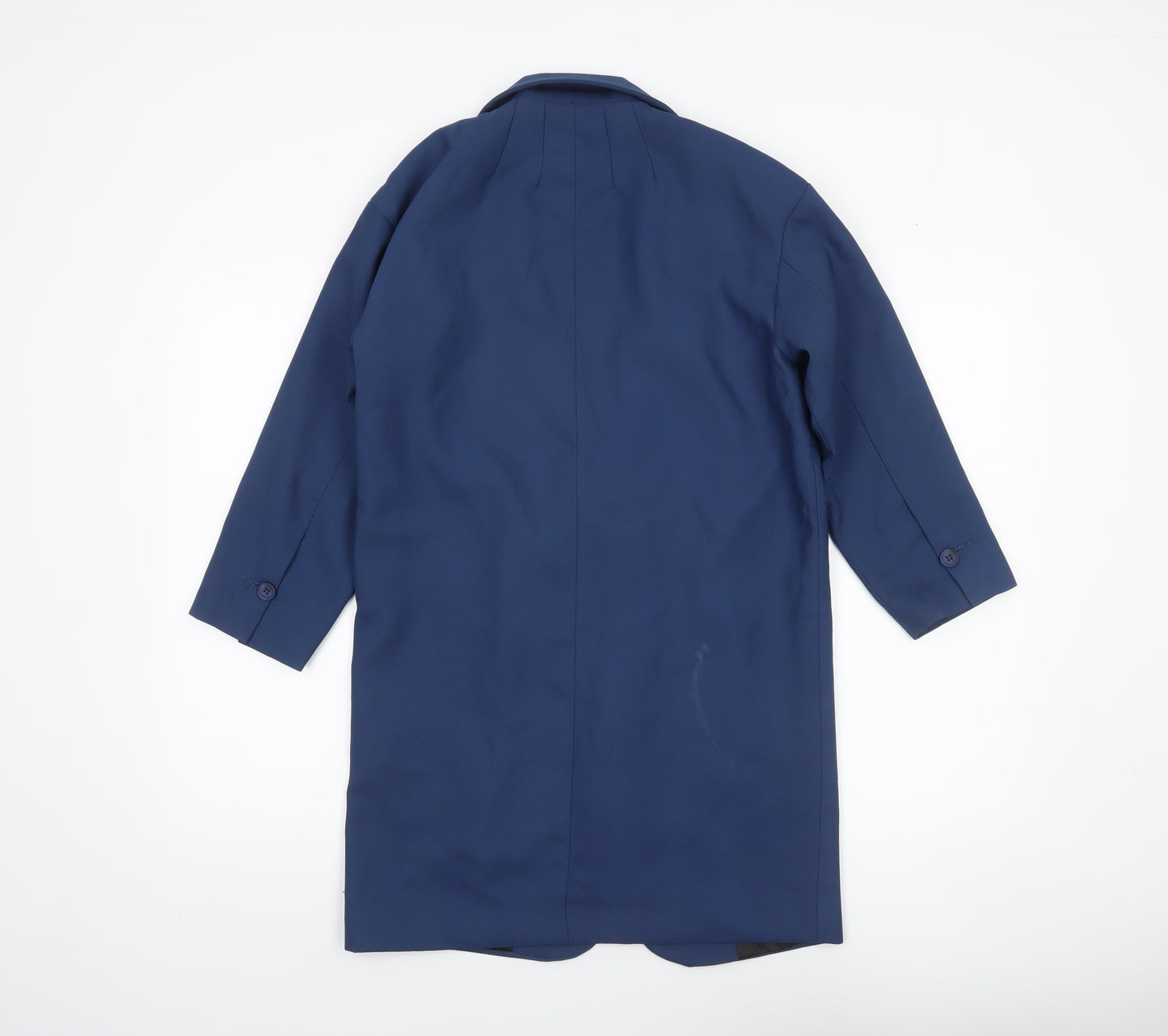 Boohoo Women's Blue Longline Single-Breasted Blazer UK 10
