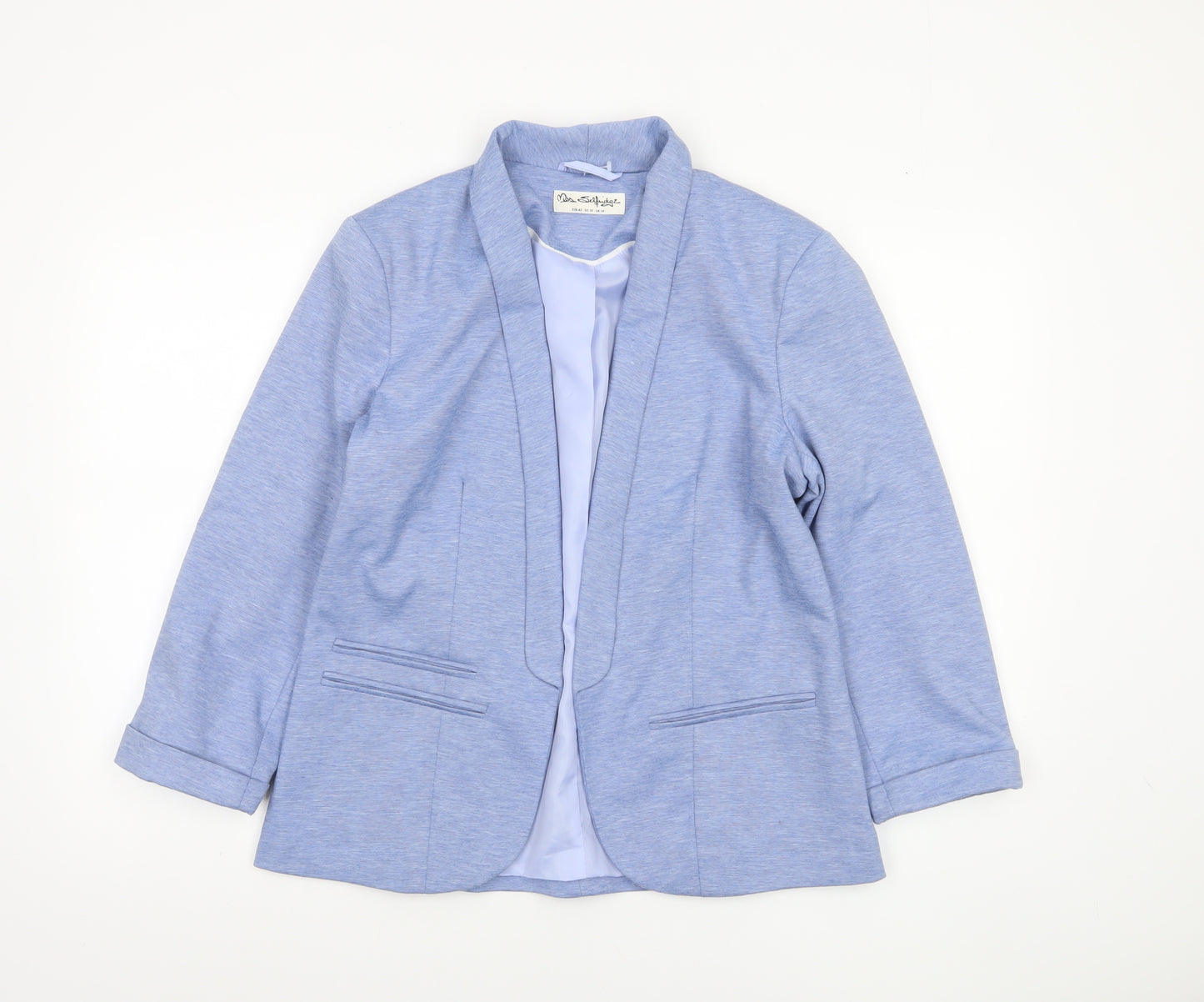 Miss Selfridge Women Blue Size 14 Shawl Collar Blazer Jacket