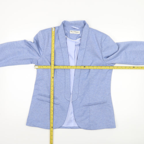 Miss Selfridge Women Blue Size 14 Shawl Collar Blazer Jacket