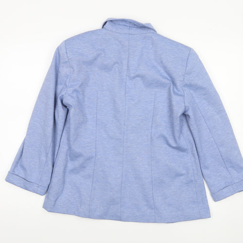 Miss Selfridge Women Blue Size 14 Shawl Collar Blazer Jacket