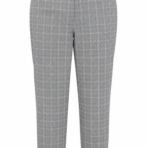 Massimo Fabbro Women Grey Check Slim Fit Trousers UK 16