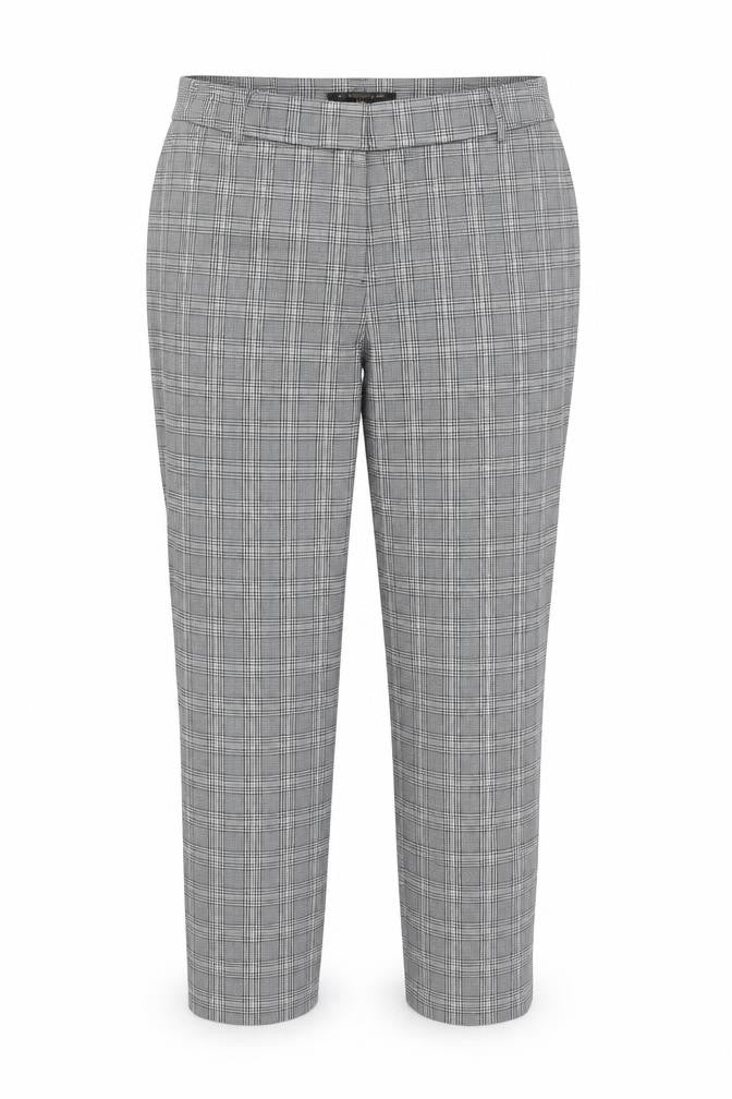 Massimo Fabbro Women Grey Check Slim Fit Trousers UK 16
