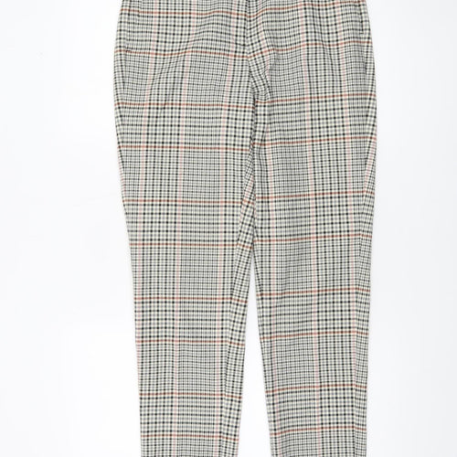 Marks and Spencer Womens Multicoloured Check Trousers Size 10 Regular