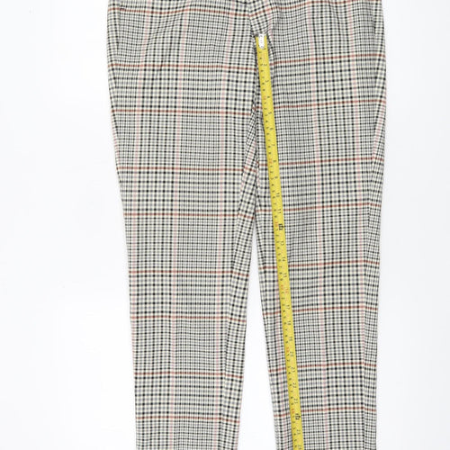Marks and Spencer Womens Multicoloured Check Trousers Size 10 Regular
