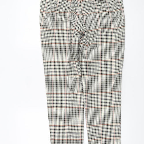 Marks and Spencer Womens Multicoloured Check Trousers Size 10 Regular