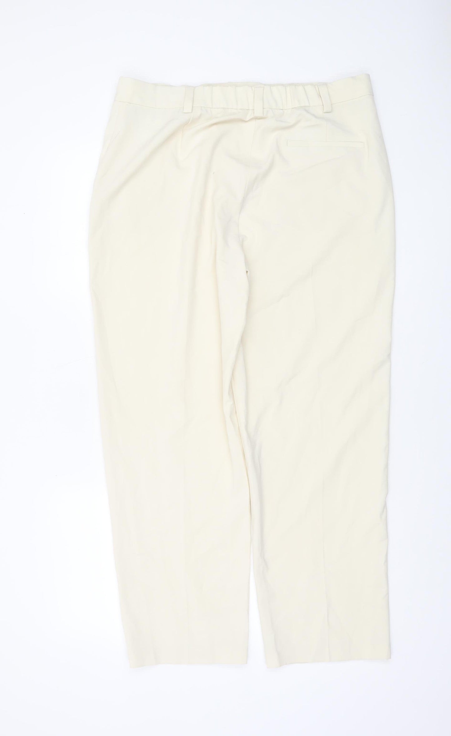 Marks and Spencer Women’s Ivory Size 16 Short Straight Trousers
