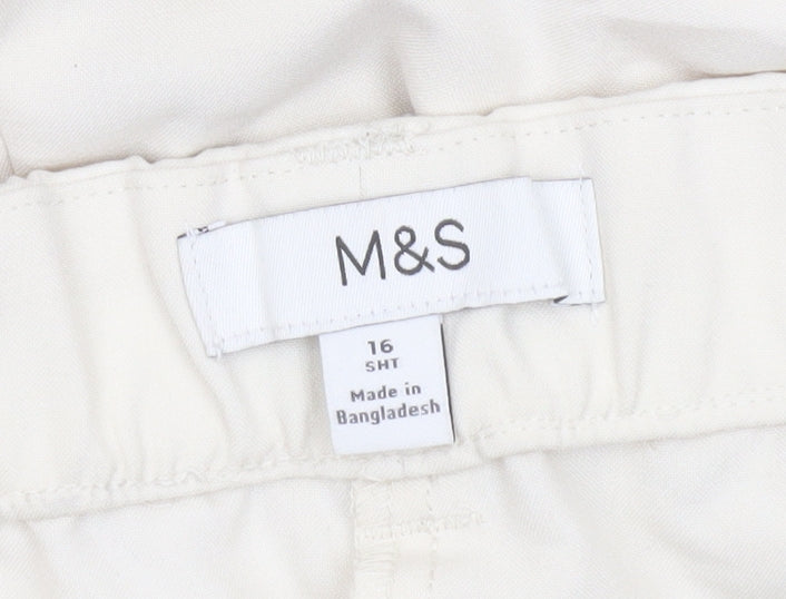Marks and Spencer Women’s Ivory Size 16 Short Straight Trousers