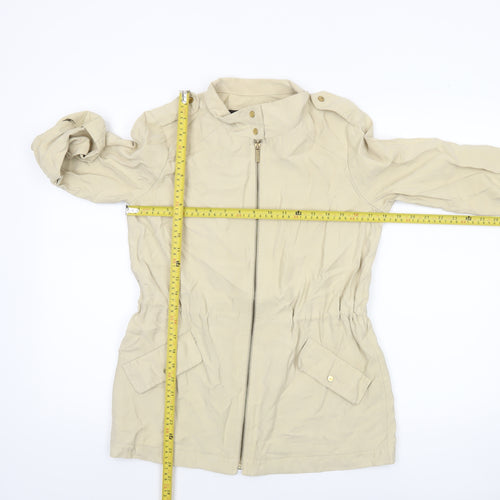 Zara Women Beige XS Anorak Jacket with Pockets
