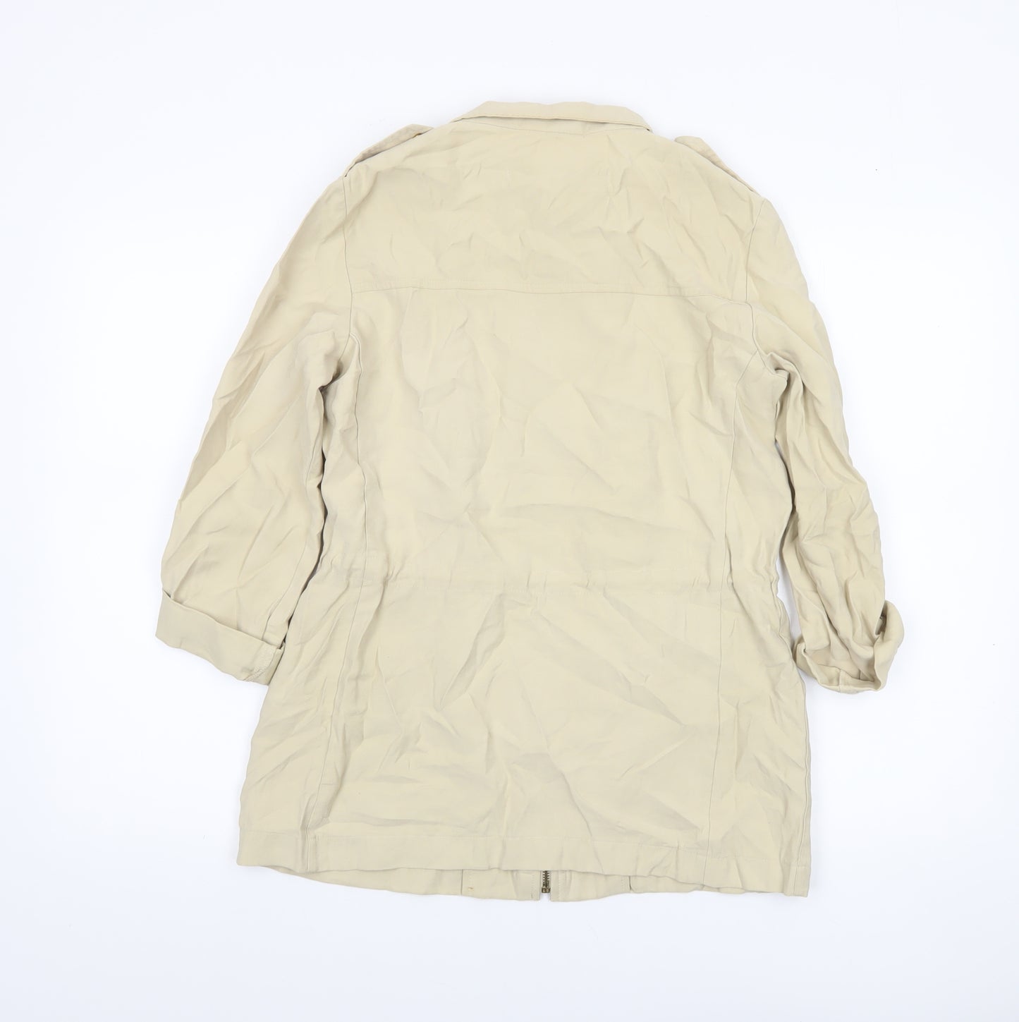 Zara Women Beige XS Anorak Jacket with Pockets