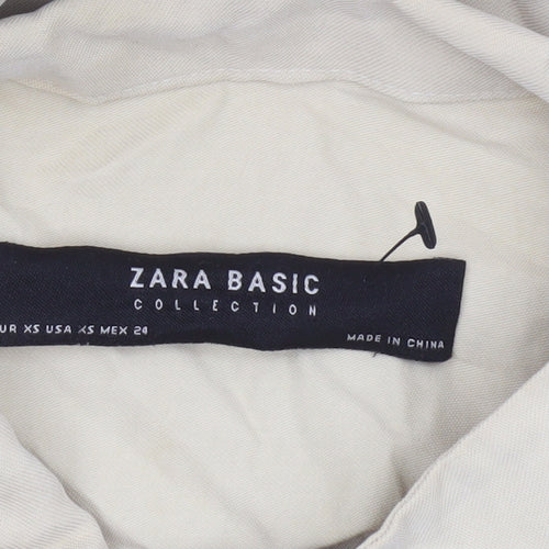Zara Women Beige XS Anorak Jacket with Pockets