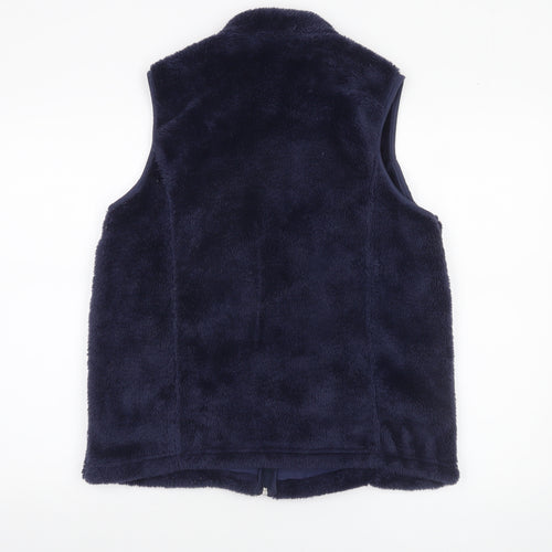 Croft & Barrow Women's Blue Faux Fur Fleece Waistcoat Size 16 Plus