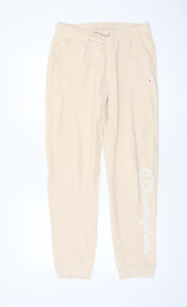 Champion Women Beige Jogger Trousers Medium Elastic Waist