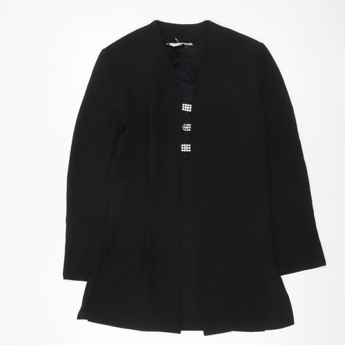 Whimsy Women's Black Mid-Length Blazer Jacket Size 10