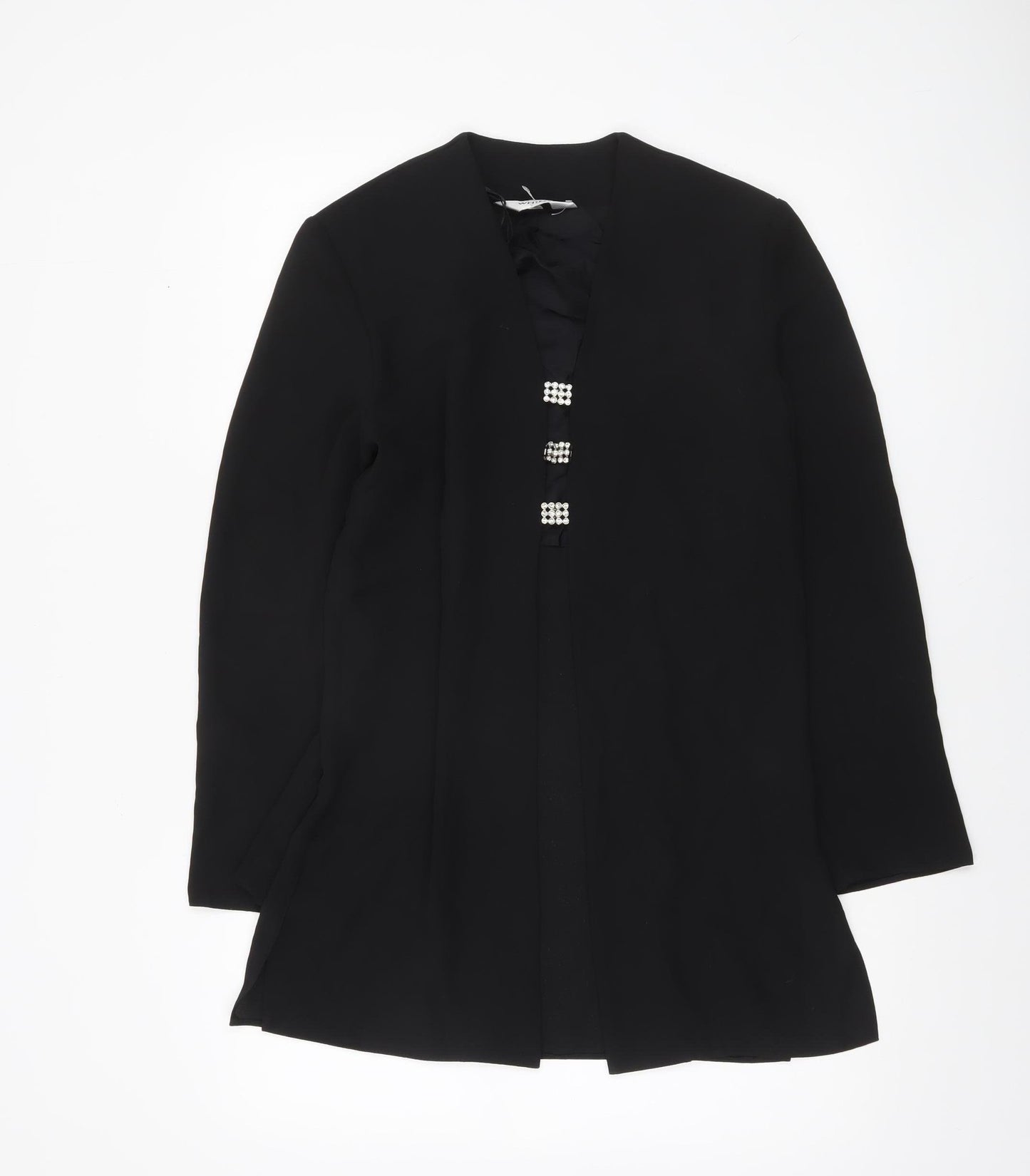 Whimsy Women's Black Mid-Length Blazer Jacket Size 10