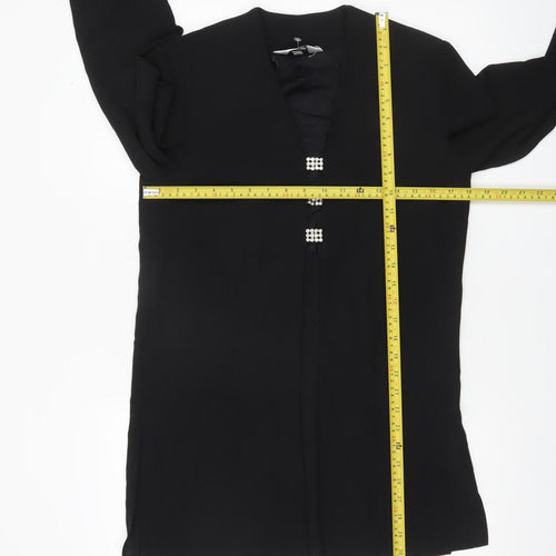 Whimsy Women's Black Mid-Length Blazer Jacket Size 10