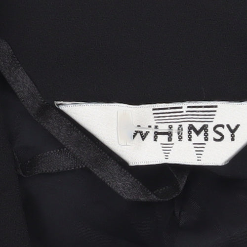 Whimsy Women's Black Mid-Length Blazer Jacket Size 10
