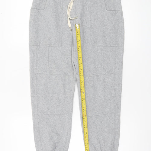 ME+EM Women's Grey Cotton Blend Jogger Trousers Size 6
