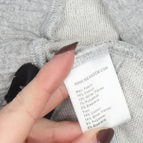ME+EM Women's Grey Cotton Blend Jogger Trousers Size 6