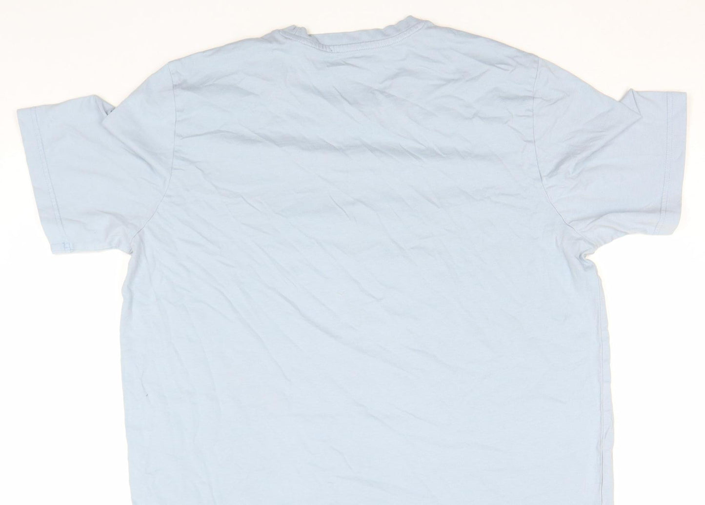 adidas Men’s Blue Graphic Logo T-Shirt Size L Short Sleeve Cotton