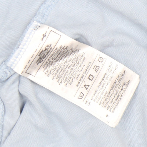 adidas Men’s Blue Graphic Logo T-Shirt Size L Short Sleeve Cotton