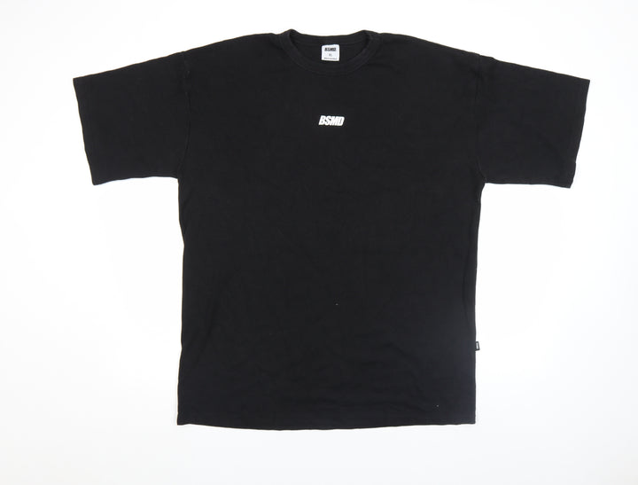 BSMD Men's Black XL Crew Neck Short Sleeve Cotton T-Shirt