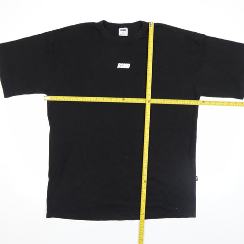 BSMD Men's Black XL Crew Neck Short Sleeve Cotton T-Shirt