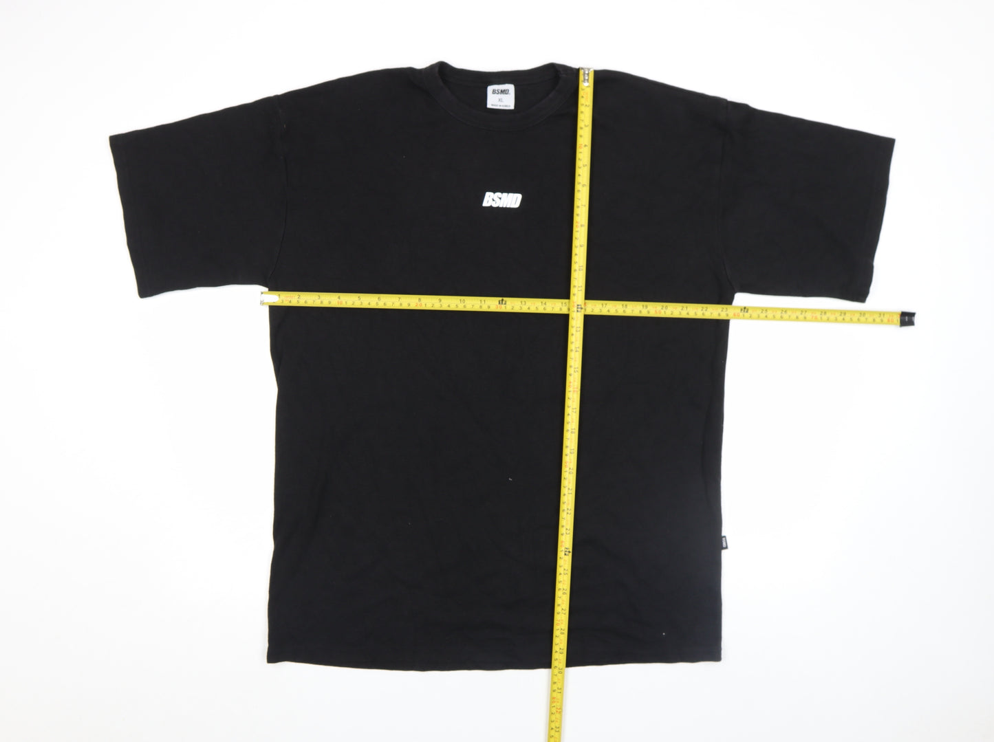 BSMD Men's Black XL Crew Neck Short Sleeve Cotton T-Shirt