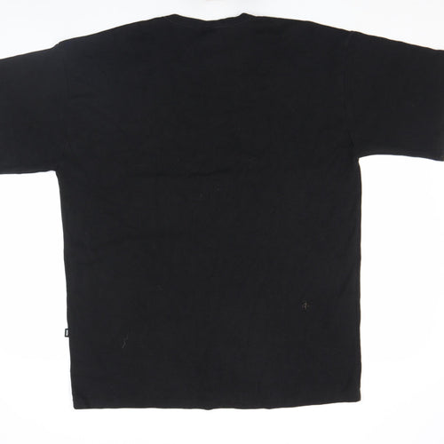 BSMD Men's Black XL Crew Neck Short Sleeve Cotton T-Shirt