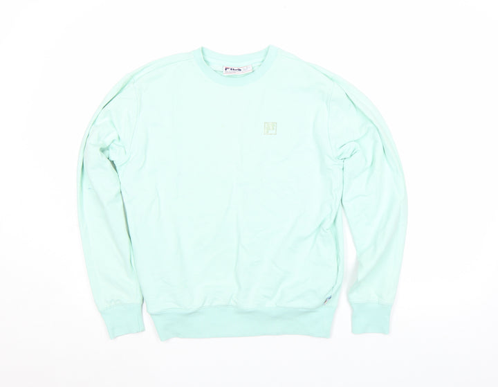 FILA Men’s Mint Green Crew Neck Sweatshirt Size S Regular Fit