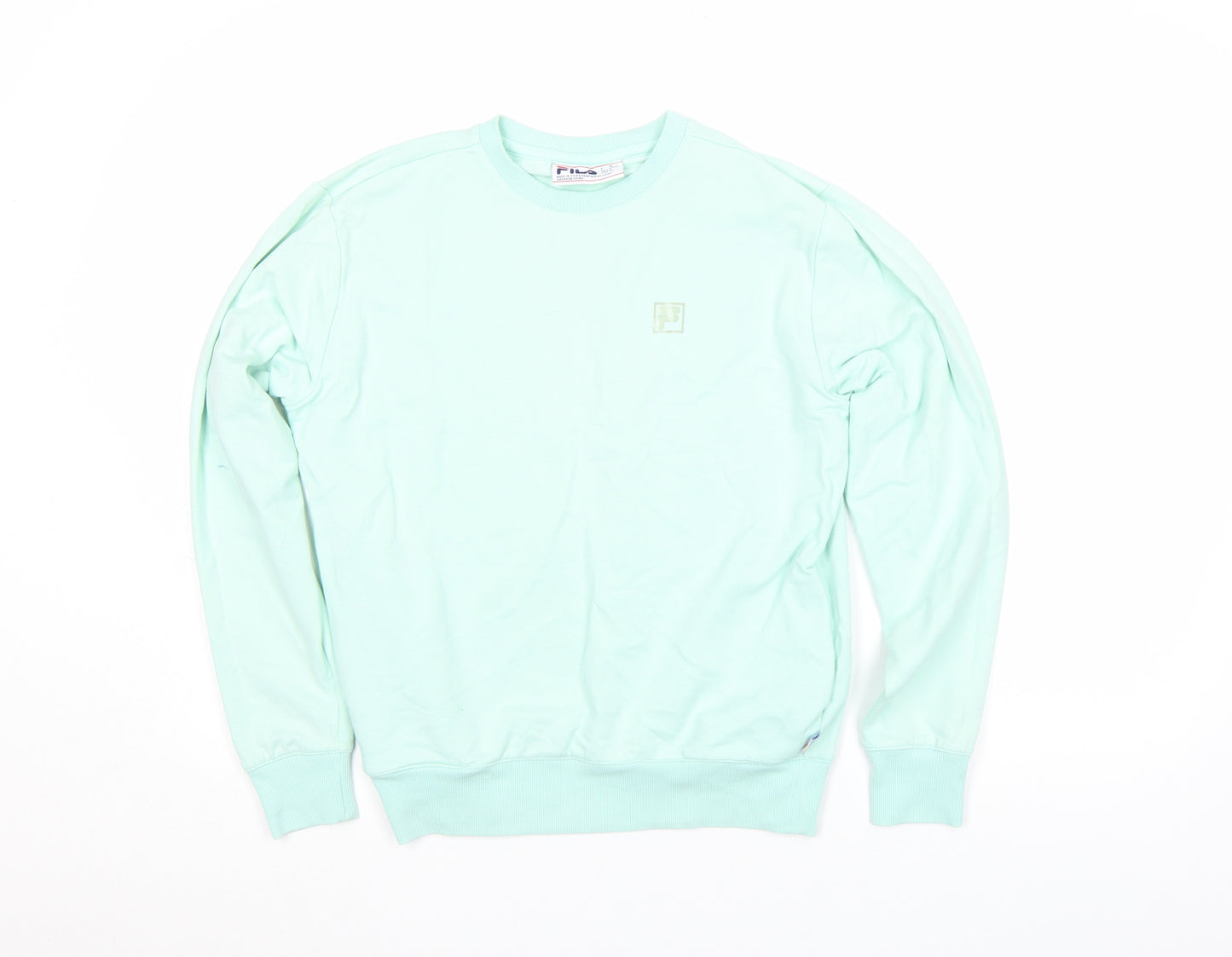 FILA Men’s Mint Green Crew Neck Sweatshirt Size S Regular Fit