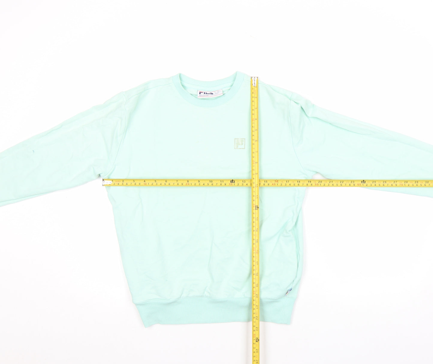 FILA Men’s Mint Green Crew Neck Sweatshirt Size S Regular Fit