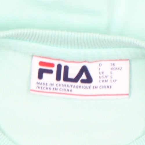 FILA Men’s Mint Green Crew Neck Sweatshirt Size S Regular Fit