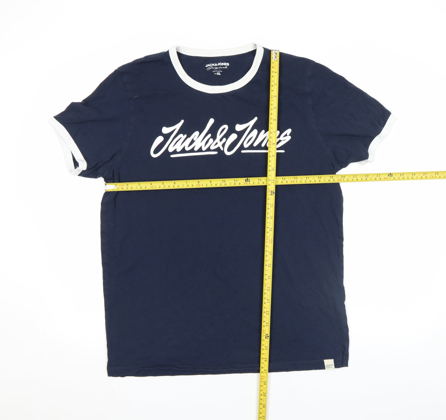 Jack & Jones Men's Blue XL Crew Neck Logo T-Shirt