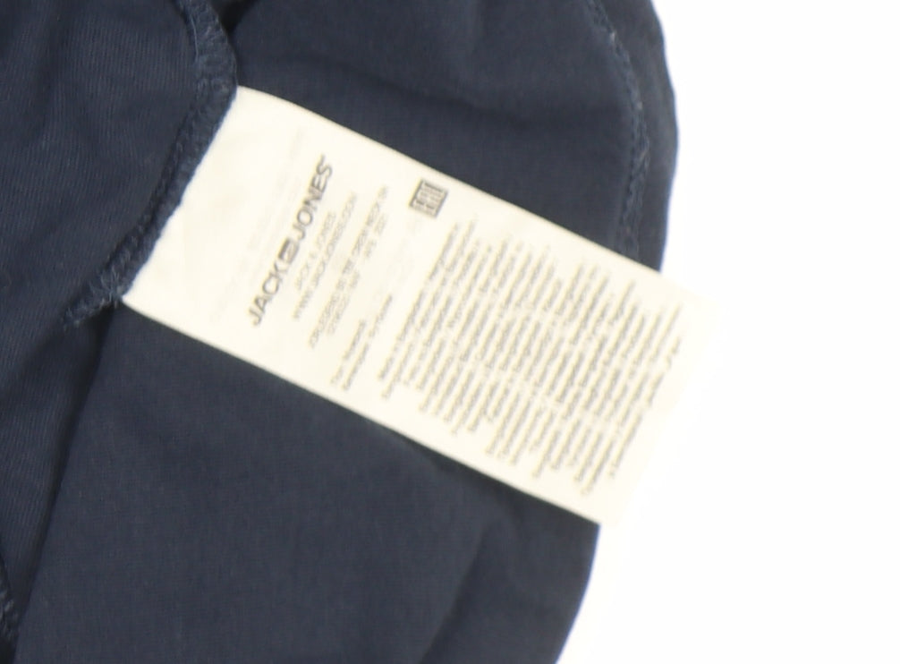 Jack & Jones Men's Blue XL Crew Neck Logo T-Shirt