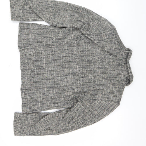 Roman Originals Women's Grey Wool Blend Tweed Blazer Size 14